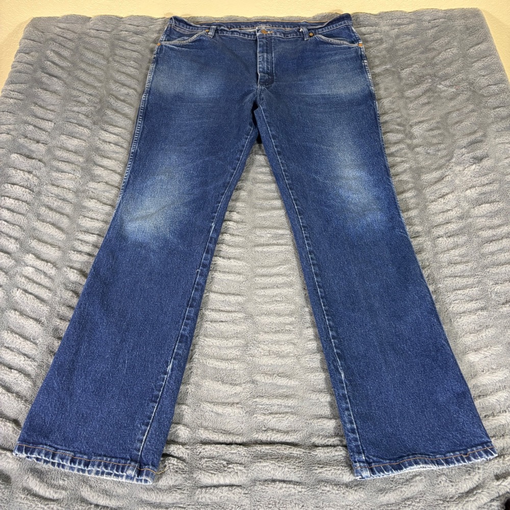 Wrangler Mens 947STR Slim Fit Cowboy Cut Stretch Jeans Blue 40x34